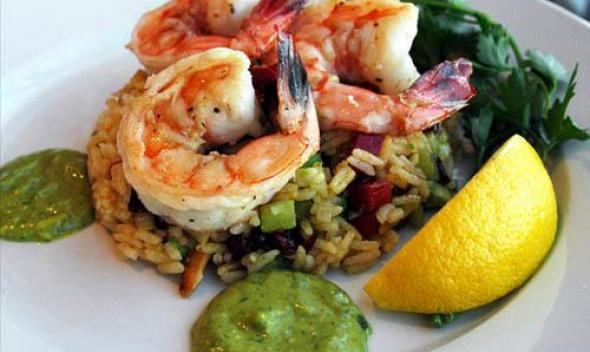 Curry Rice Salad with Shrimp